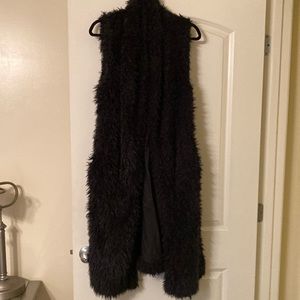 Black long vest